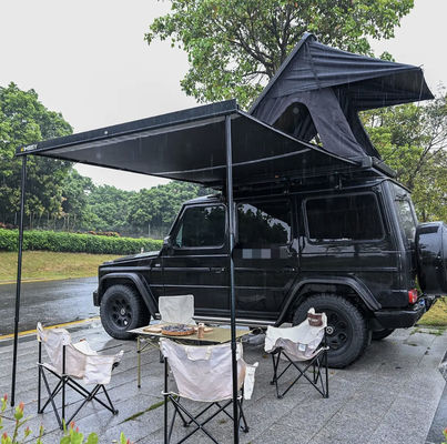 4x4 Waterproof Aluminum Frame Car Side Awning With Aluminum Removable Side Wall